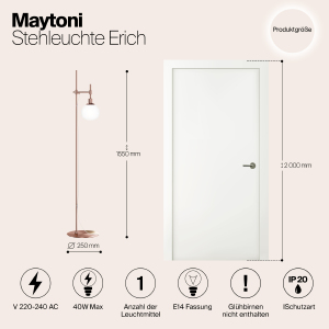 Торшер Maytoni Erich MOD221-FL-01-G