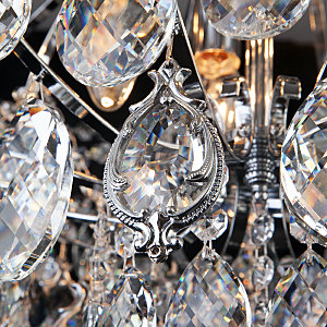Потолочная хрустальная люстра Eurosvet Crystal 10081/12 хром/прозрачный хрусталь Strotskis