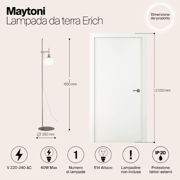 Торшер Maytoni Erich MOD221-FL-01-N