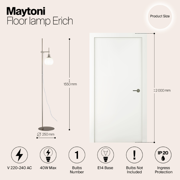 Торшер Maytoni Erich MOD221-FL-01-N