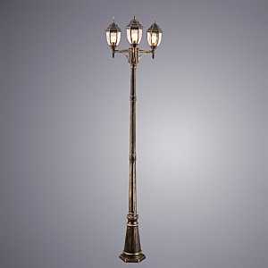 Столб фонарный уличный Arte Lamp Pegasus A3151PA-3BN