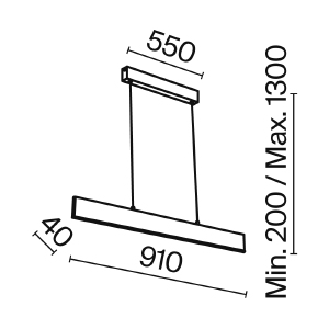 Светильник подвесной Maytoni Step P010PL-L23B