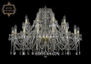 Подвесная хрустальная люстра 11.12 Art Classic 11.12.16+8.360.Gd.Sp