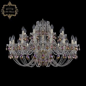 Подвесная хрустальная люстра 11.21 Art Classic 11.21.16+8.360.Gd.Sp.K777