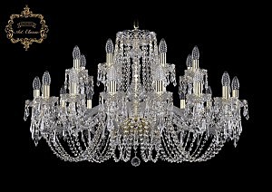 Подвесная хрустальная люстра 11.23 Art Classic 11.23.16+8.360.Gd.Dr