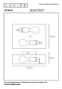 Настенное бра Lucide Ovalis 12219/02/30