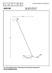 Торшер наклонный Hester 19700/01/31 Lucide