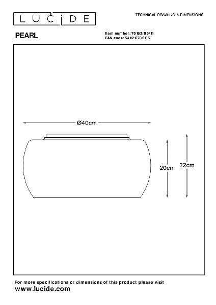 Потолочная люстра Lucide Pearl 70163/05/11
