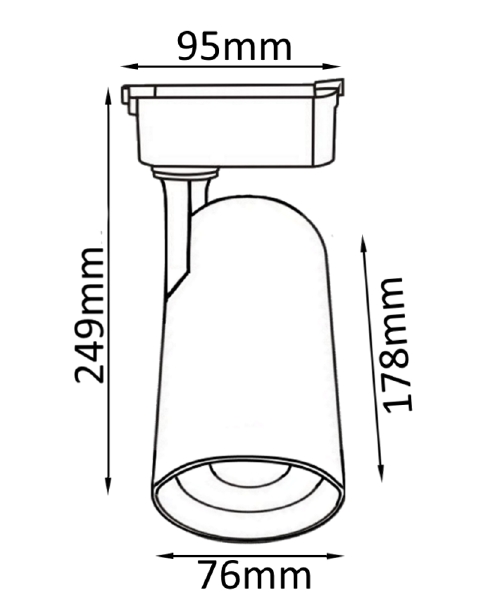 Трековый светильник Crystal Lux Clt 0.11 CLT 0.31 006 30W BL