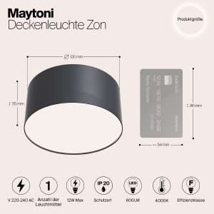 Потолочный светодиодный светильник Maytoni Zon C032CL-L12B4K