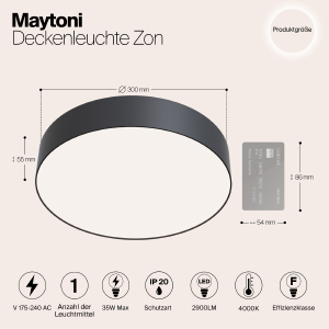 Потолочный светодиодный светильник Maytoni Zon C032CL-L43B4K