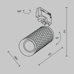 Трековый светильник Maytoni Focus Design Unity TR011-1-GU10-B