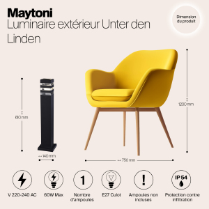 Уличный наземный светильник Maytoni Unter den Linden O578FL-01B