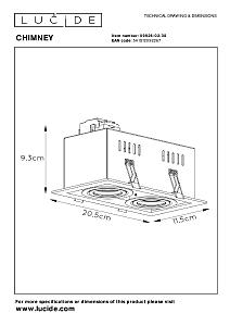Встраиваемый светильник Lucide Chimney 09926/02/30