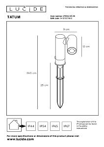 Грунтовый светильник Lucide Tatum 27894/05/29