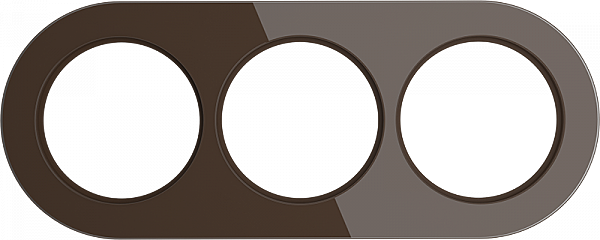 Werkel WL21-frame-03/ Рамка на 3 поста (Коричневый)