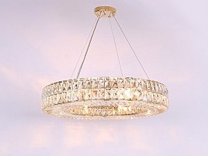 Подвесная хрустальная люстра 10120 Newport 10128/S gold