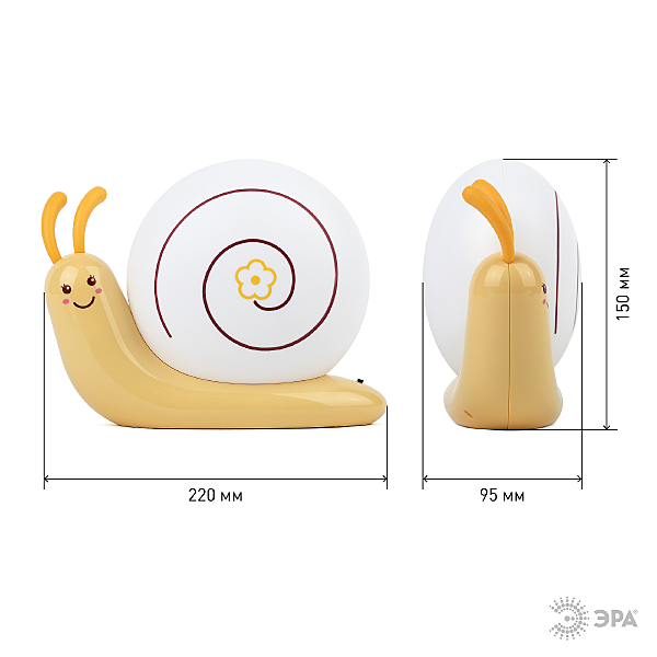 Детский ночник ЭРА NLED-405-0.5W-Y