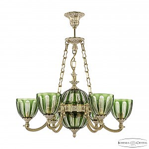 Подвесная люстра Bohemia Verona 72009P/6/175 GW P1 U Clear-Green/H-1H FA10S