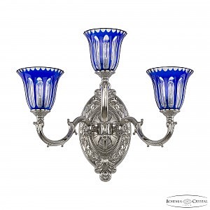 Настенное бра Bohemia Verona 7214B12/2+1/210 Ni P2 U Clear-Blue/H-1H