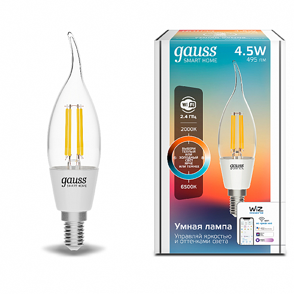 Светодиодная лампа Gauss Smart Home Clear 1280112