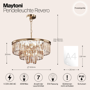 Подвесная люстра Maytoni Revero MOD085PL-07BS