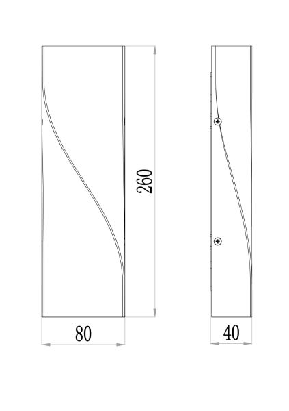 Уличный настенный светильник Maytoni Twist O040WL-L11B3K