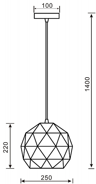 Светильник подвесной Deko-Light Asterope round 342132