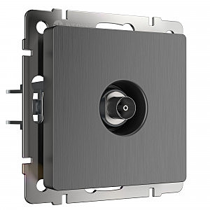 Розетка Werkel W1183004/ ТВ-розетка оконечная (графит рифленый)