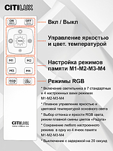 Светильник потолочный Citilux Санта CL723900G