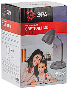 Настольная лампа ЭРА N-116 N-116-Е27-40W-GY