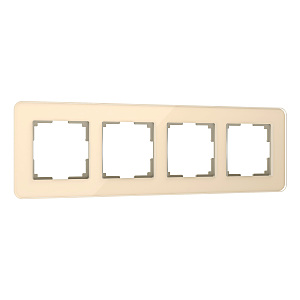 Рамка Werkel Elite айвори W0042443/ Рамка на 4 поста Elite (айвори, стекло)