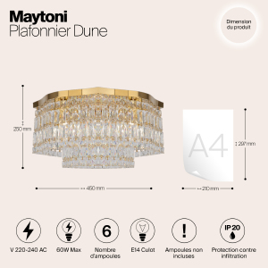 Потолочная люстра Maytoni Dune DIA005CL-06G