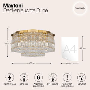 Потолочная люстра Maytoni Dune DIA005CL-06G