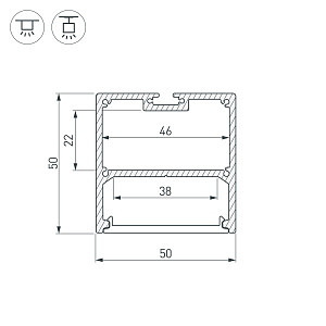 Профиль с экраном Arlight SL-LINE 021467