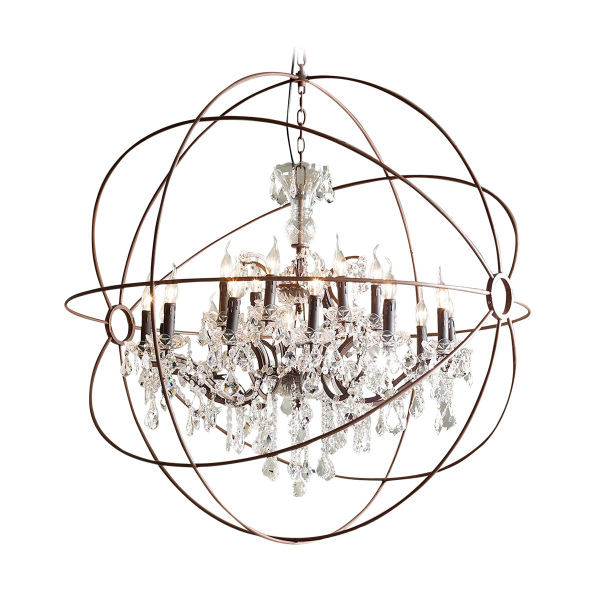 Подвесная люстра Delight Collection Foucault'S Orb 5014-D10 rusty