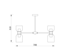 Люстра на штанге Freya Savia FR5203PL-10CH