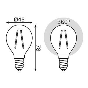 Светодиодная лампа Gauss 105901207T