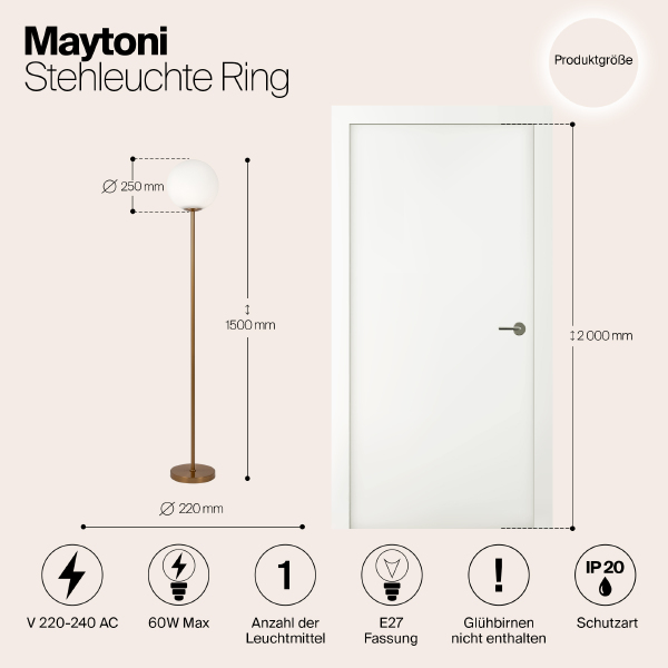 Торшер Maytoni Ring MOD013FL-01BS