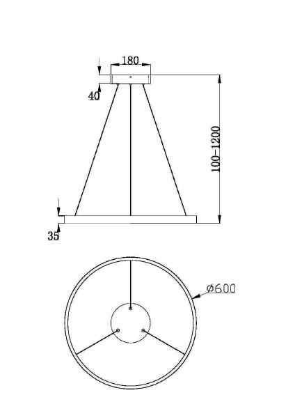 Подвесная люстра Maytoni Rim MOD058PL-L32B3K