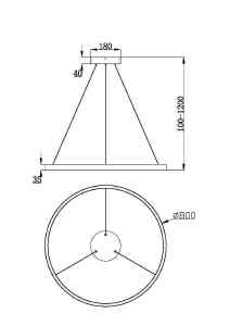 Подвесная люстра Maytoni Rim MOD058PL-L42B3K