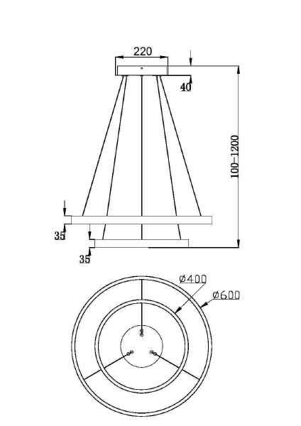 Подвесная люстра Maytoni Rim MOD058PL-L55B3K