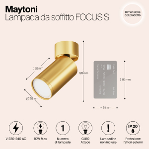 Светильник спот Maytoni Focus S C050CL-U-1MG