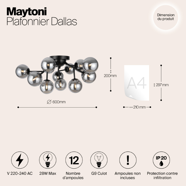 Потолочная люстра Maytoni Dallas MOD545CL-12B