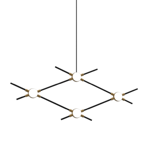 Подвесная люстра Delight Collection Molecular MD18001067-4A  black/gold