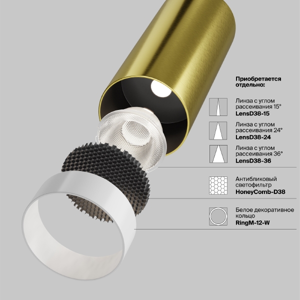 Встраиваемый светильник Maytoni FOCUS LED C053CL-L12W3K-W-BS