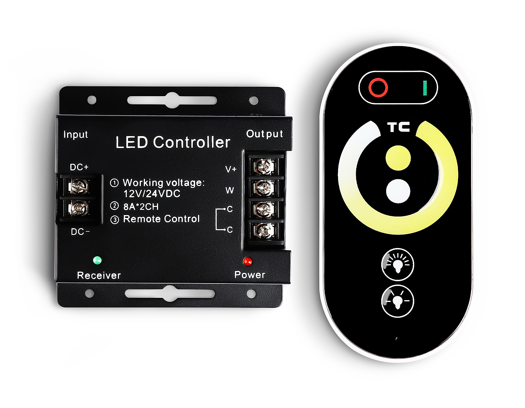 Контроллер для светодиодных лент CCT с регулировкой температуры с сенс