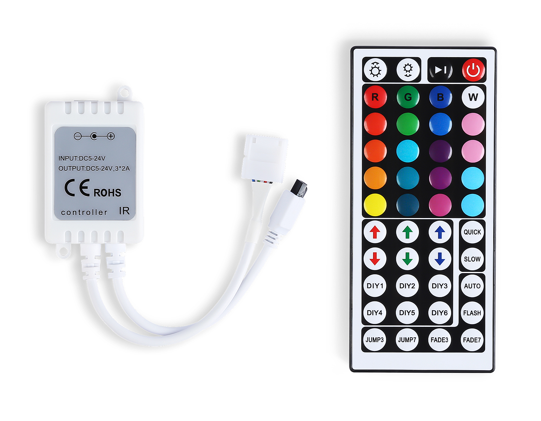 Контроллер для светодиодных лент RGB с инфракрасным пультом Ambrella L