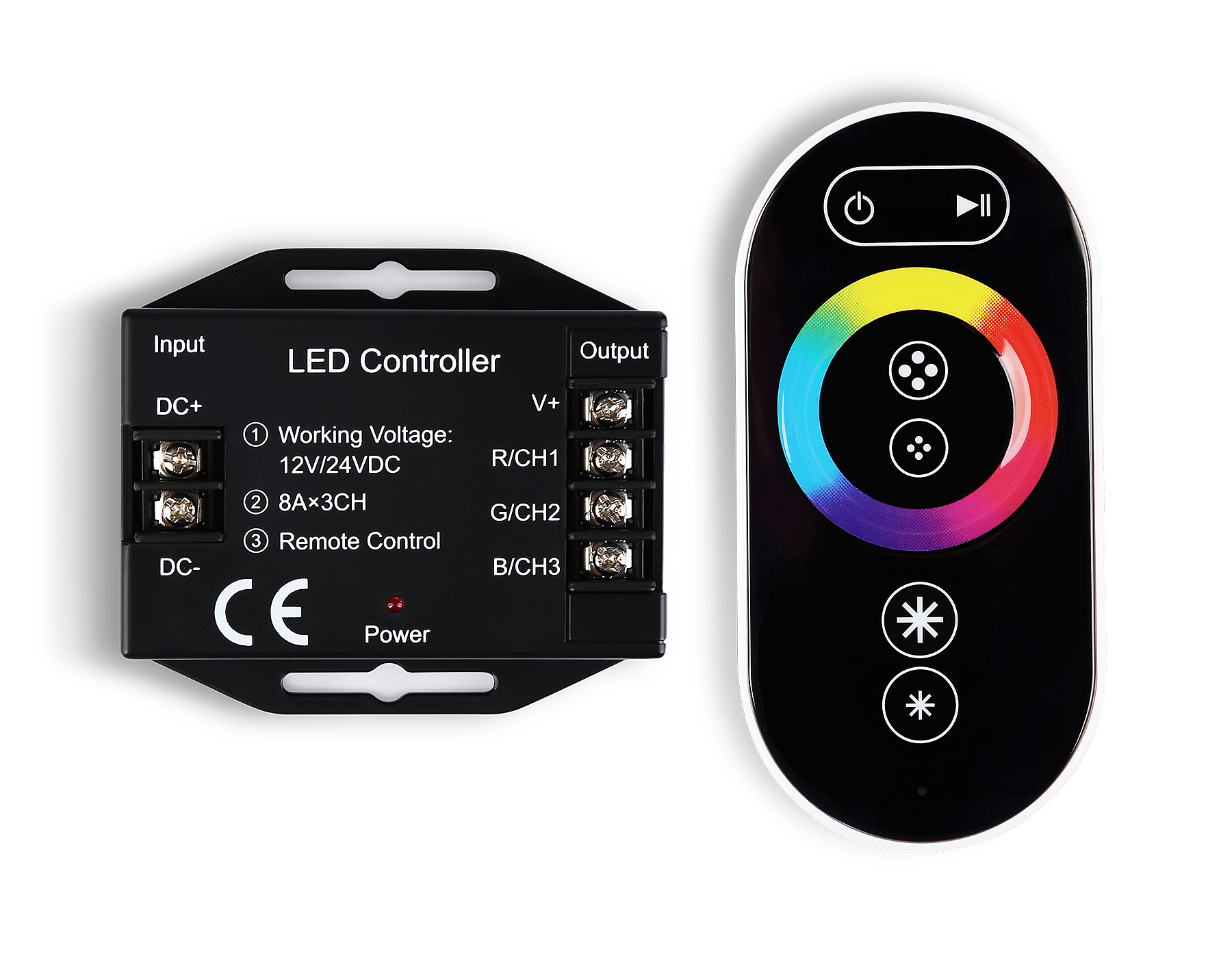 Контроллер для светодиодных лент RGB с сенсорным радио пультом Ambrell