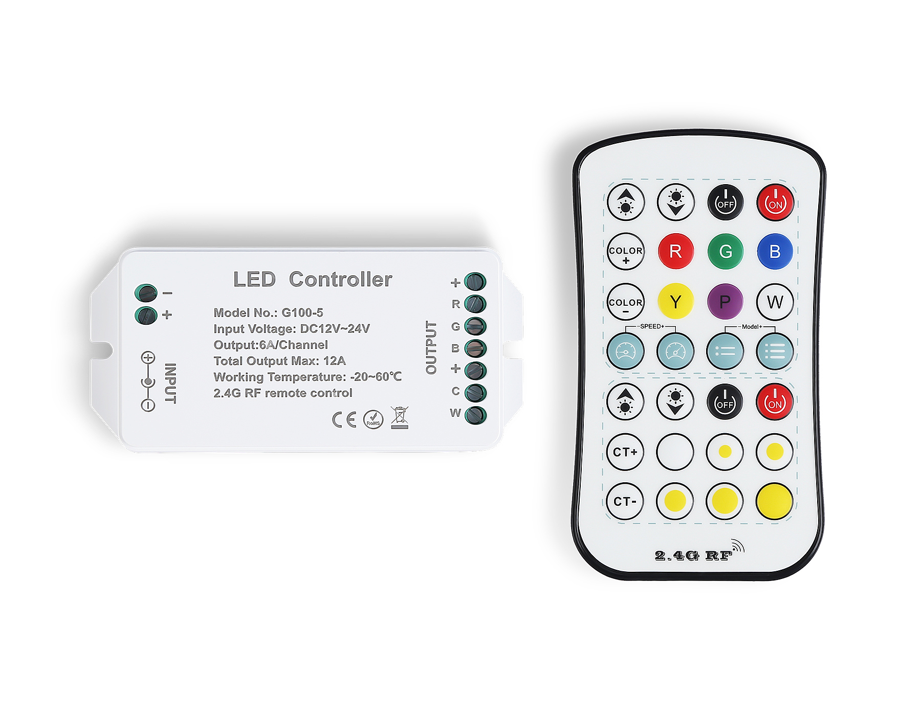 Контроллер для светодиодных лент RGB+CCT c радио пультом Ambrella LED